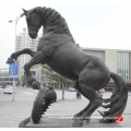 garden jumping antique bronze horse statue